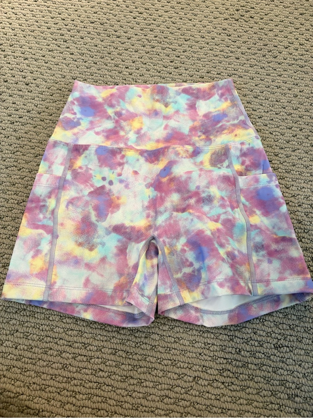 Born Primitive Tie-Dye Pastel Bike Shorts - Pink, Purple, Yellow, Blue